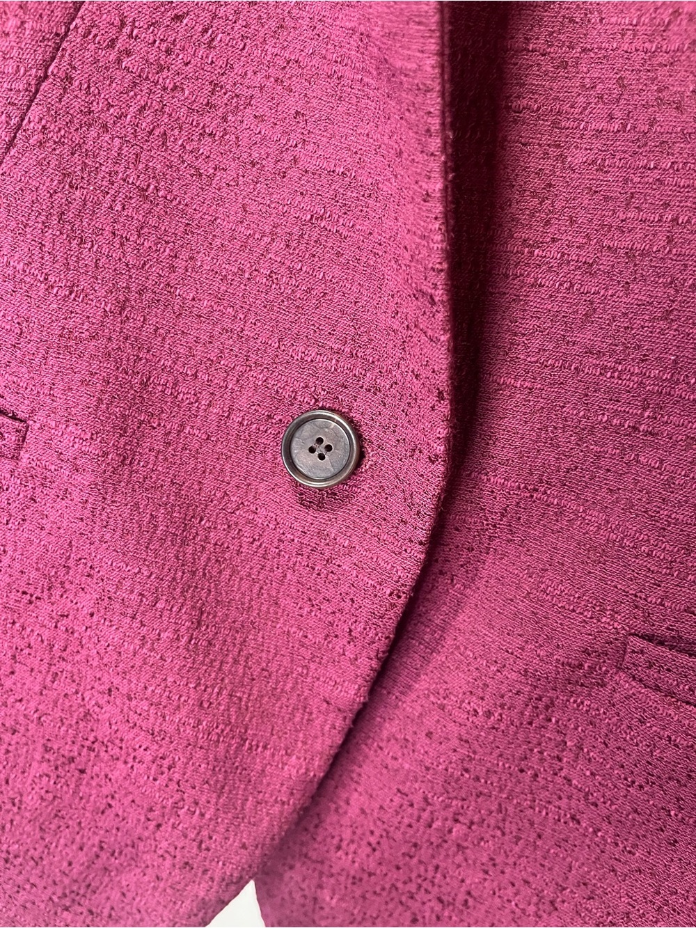 LOFT Women's Raspberry Single-Button Textured Blazer - Picture 2 of 6